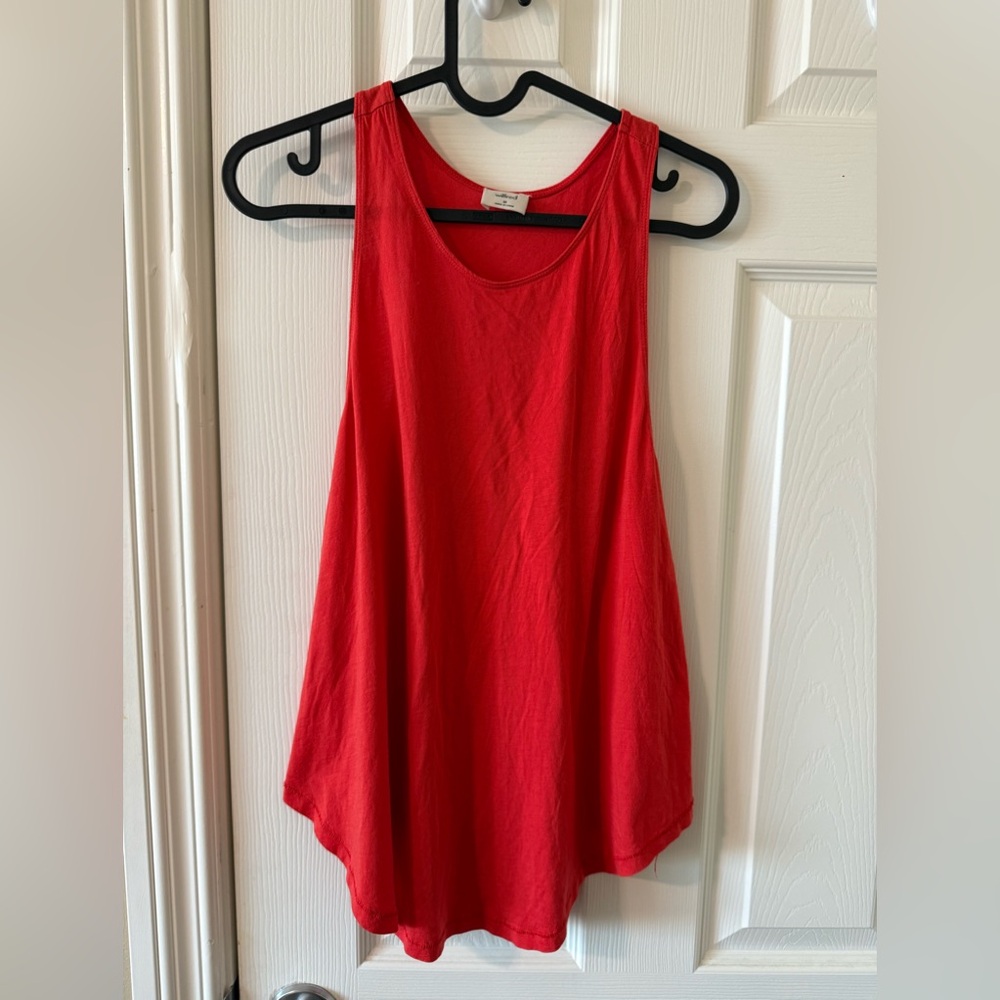 Wilfred Artizia Red Cotton Modal Sleeveless Tank Top Size Medium